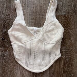 ALO Yoga Ivory Knit Tank
